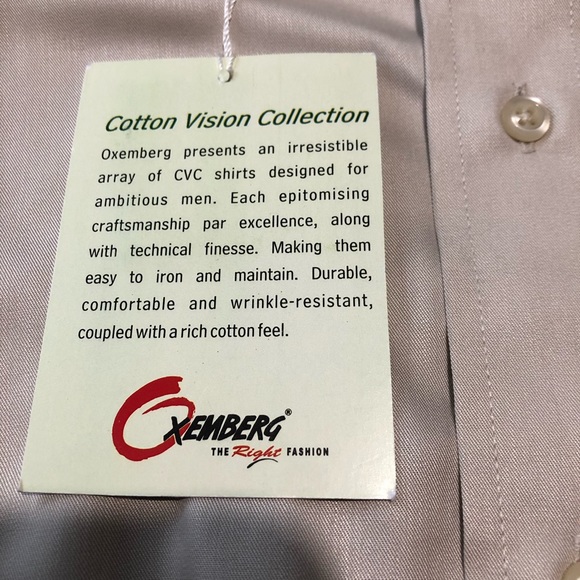 NWT Oxemberg Mens Shirt Size L Large Slim Fit 42 - Picture 4 of 7